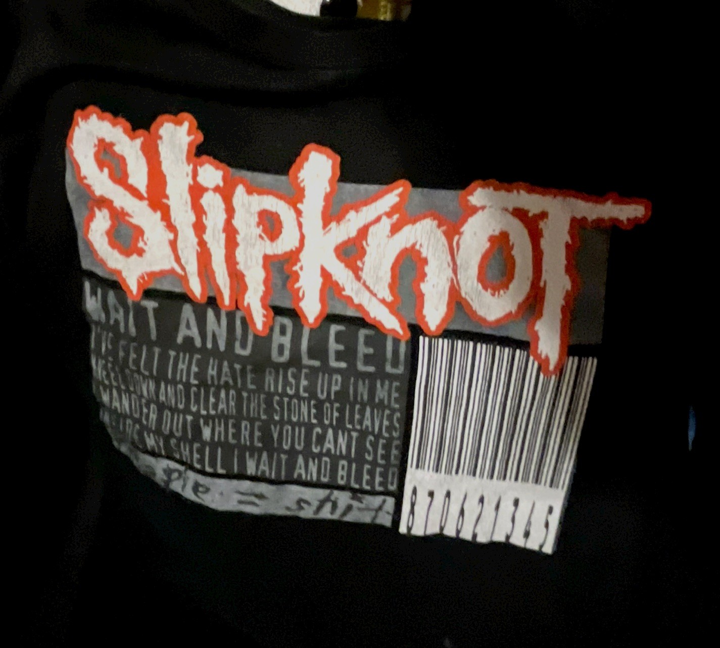 Slipknot Wait and Bleed Black Graphic T-Shirt Rock & Pop Music Band Shirt