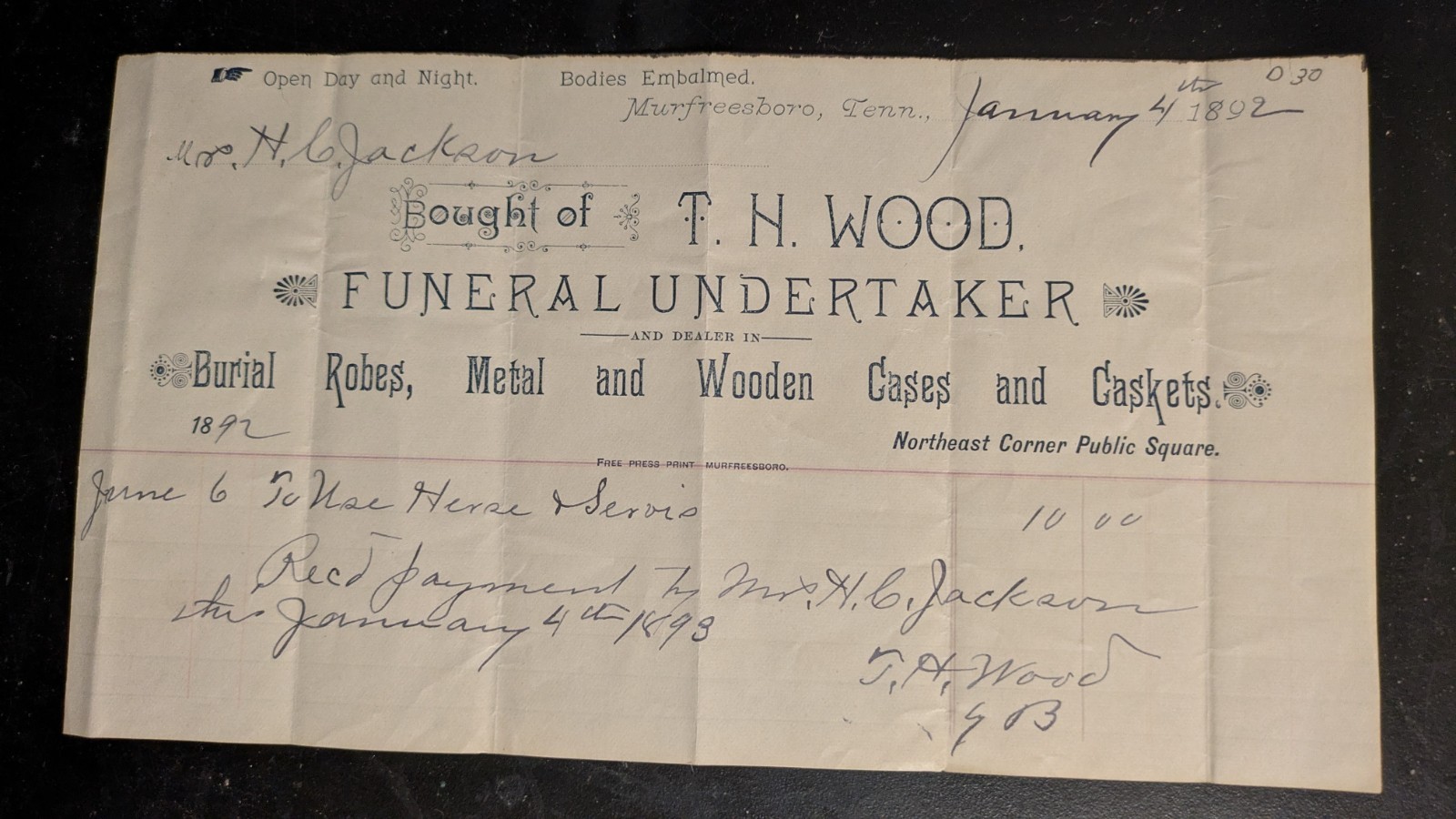 Antique Undertaker Arizona Museum Handwritten Documents Tucson Bisbee Rare