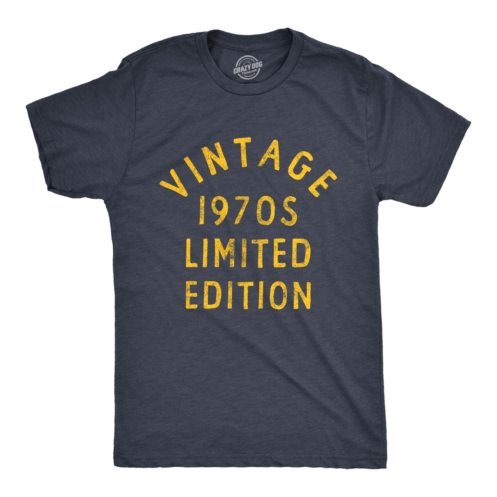 Mens Vintage 1970s Limited Edition T Shirt Funny Cool 1970 Theme Classic Tee for