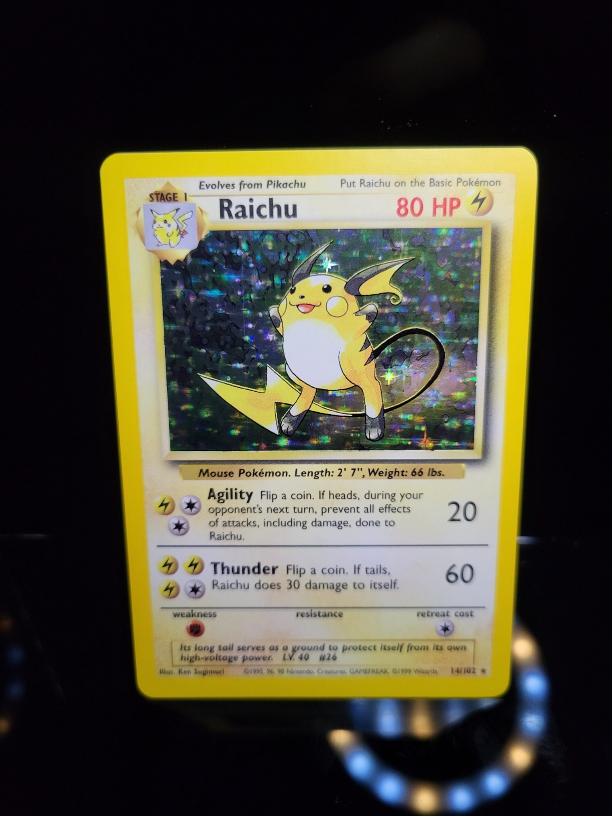 Pokemon - Raichu Holo - 14/102 1999 Base Set Unlimited