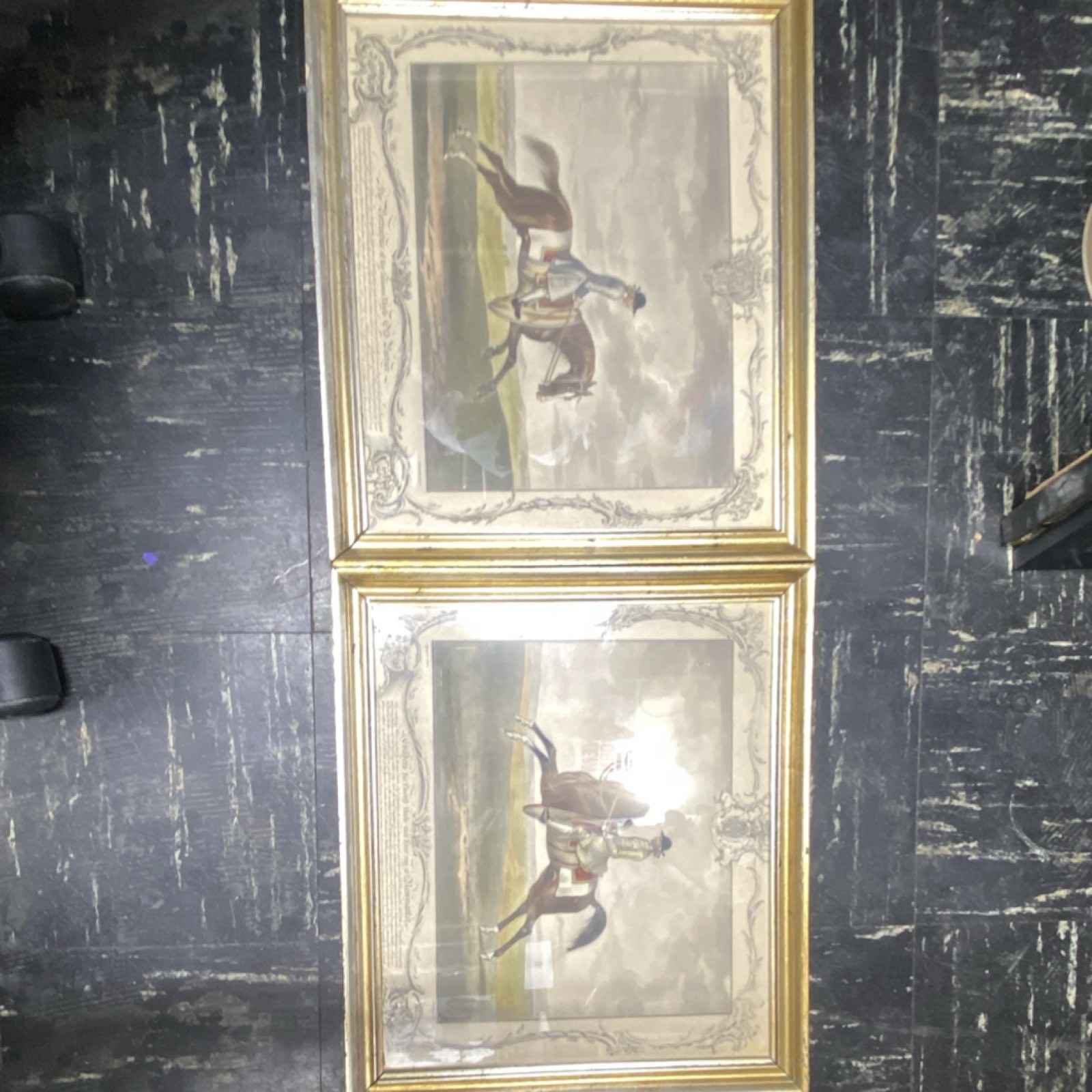 Three  1755 engravings framed by Richard Huston