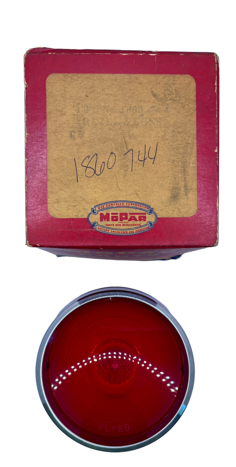 New Old Stock Tail Lens for 1958 Plymouth Savoy/Belvedere/Fury Models #1860744 New Old Stock Tail Lens for 1958 Plymouth Savoy/Belvedere/Fury Models #1860744