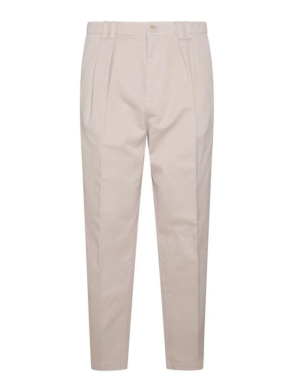 BRUNELLO CUCINELLI MEN\'S BEIGE PLEATED TAILORED TROUSERS MSRP $1095