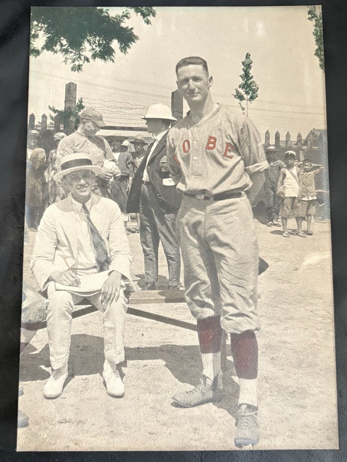 MLB NY Yankees Baseball HOF Lou Gehrig Kobe Japan Pre NPB Uniformed Photo MLB NY Yankees Baseball HOF Lou Gehrig Kobe Japan Pre NPB Uniformed Photo