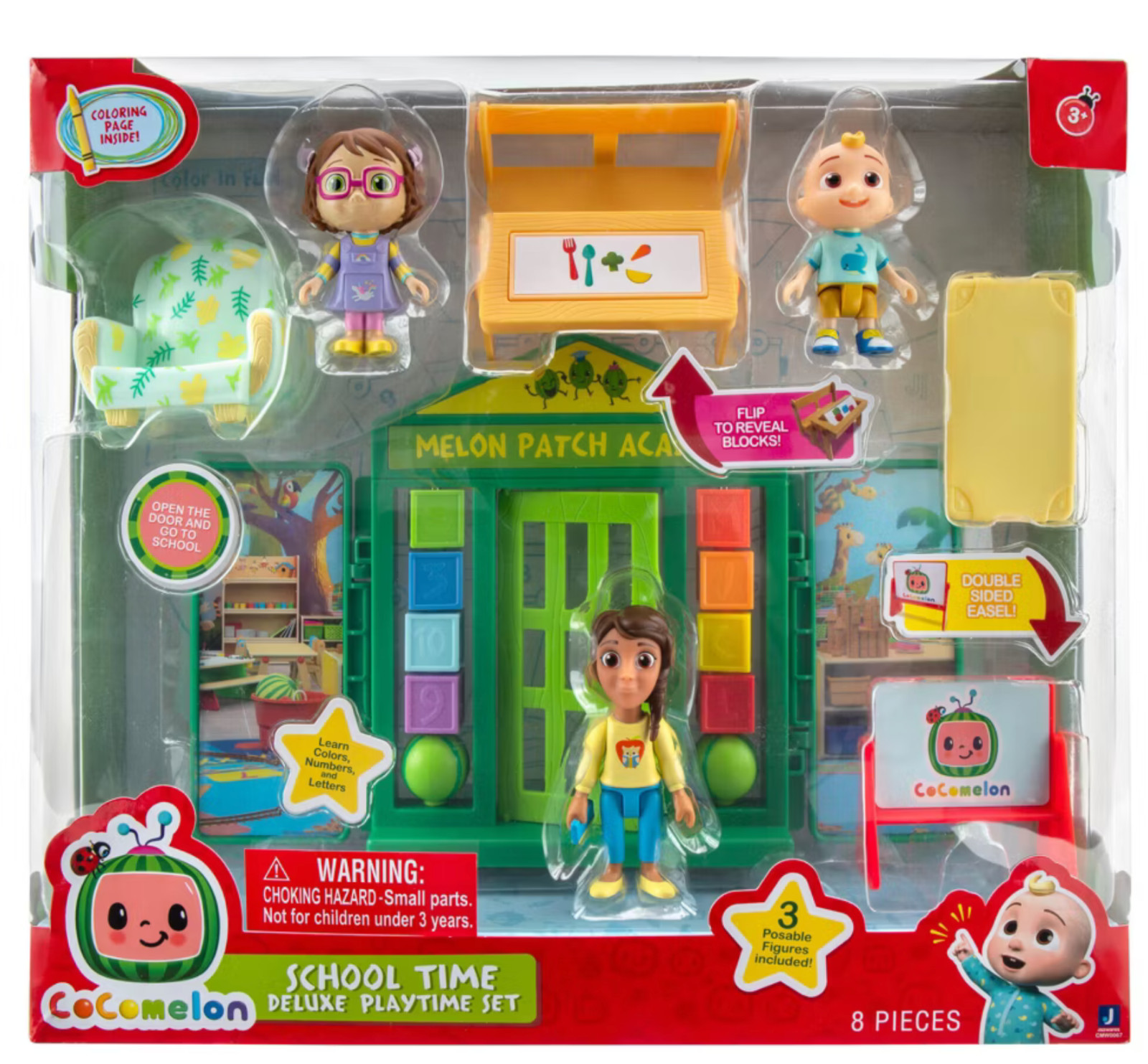 Cocomelon Melon Patch Academy School Time Deluxe Playtime Set, NIB