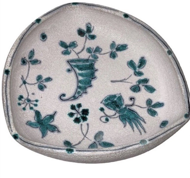 MCM nice Italian pottery lava glaze bowl Dish 7 1/2” by Fratelli Fanciullacci