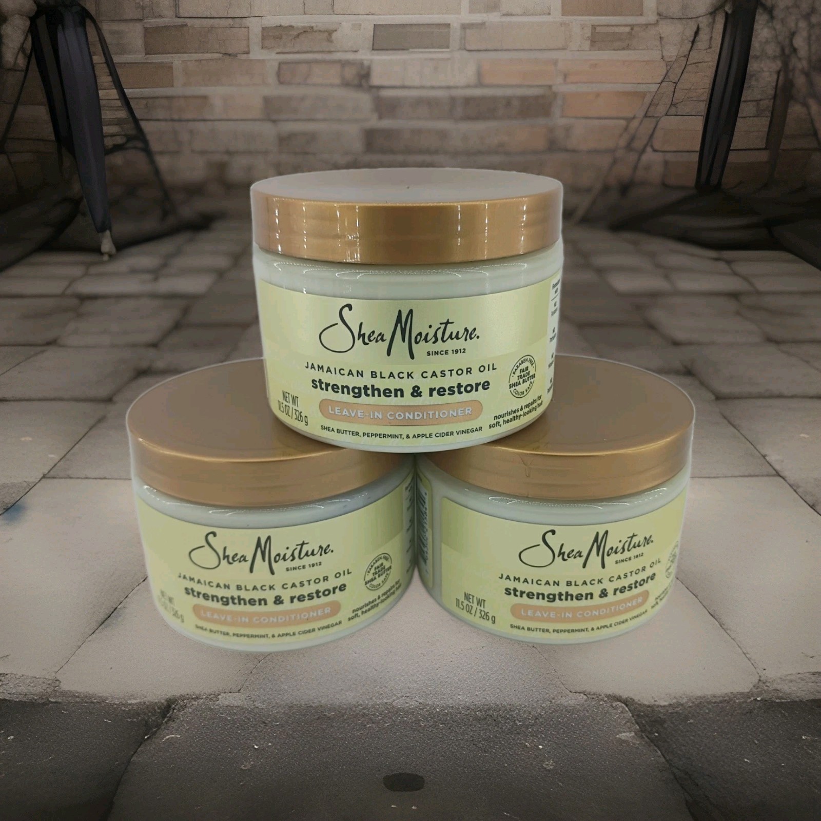 Lot of 3  Shea Moisture Strengthen & Restore Leave-In Conditioner 11.5oz each