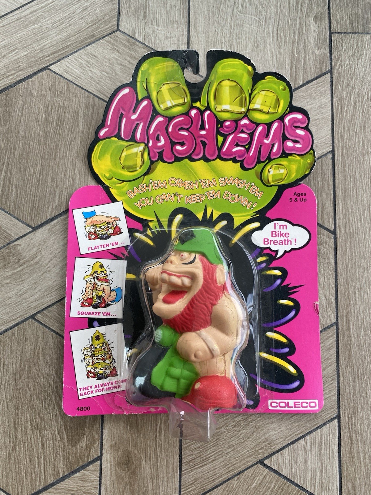 Vintage 1987 Coleco Mash’ems – Bike Breath Carded Please Read Vintage 1987 Coleco Mash’ems – Bike Breath Carded Please Read