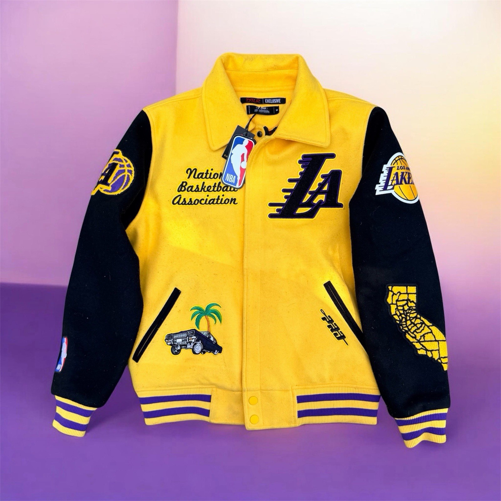 Men's Pro Standard La Lakers Varsity Jacket SZ M Wool blend