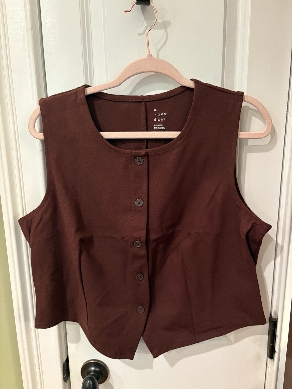 NWT Women’s Size XL Dark Brown Blouse Brand A New Day Brown SKU TR78