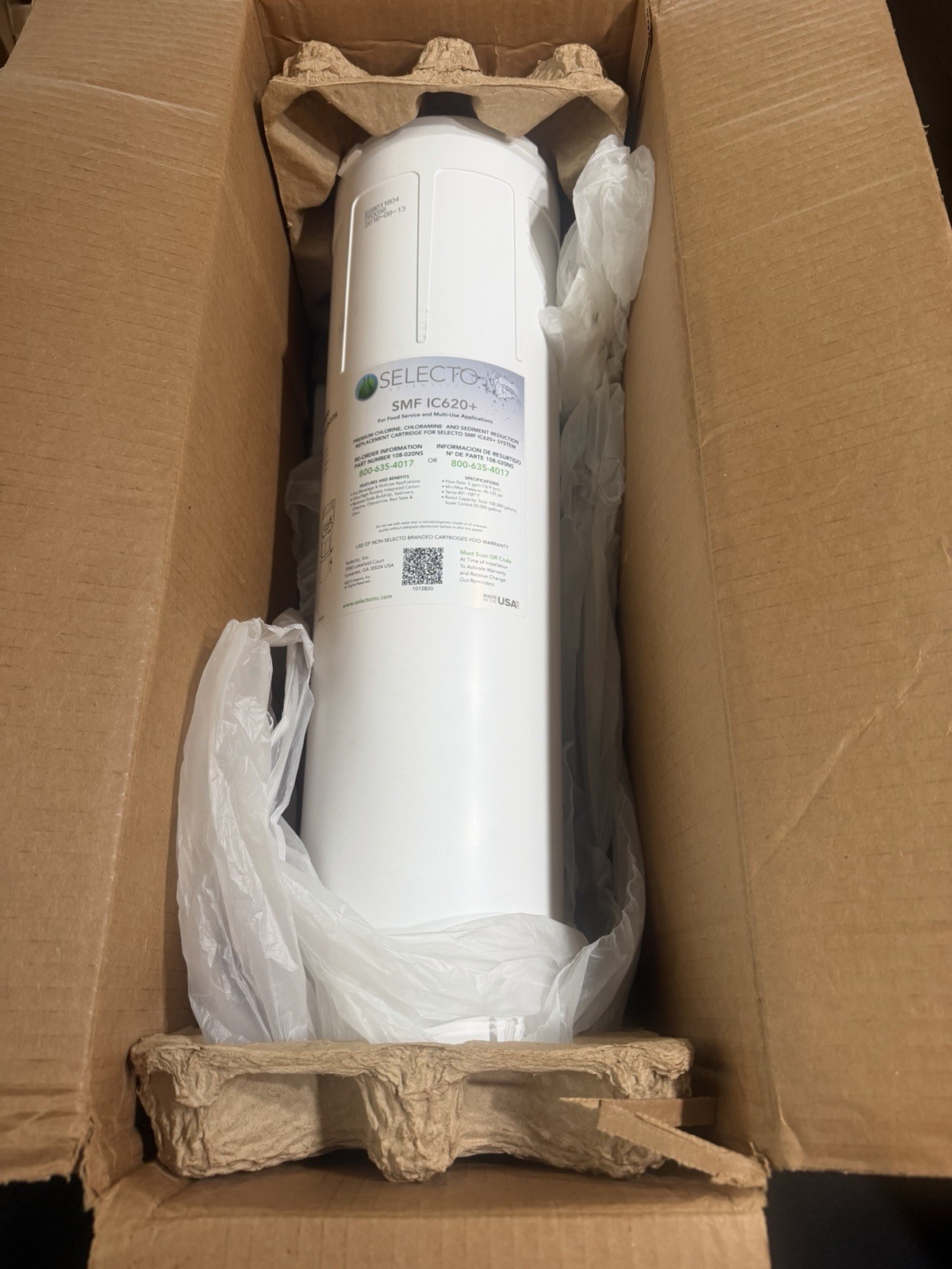 Selecto SMF IC620 Water Filtration Cartridge Selecto SMF IC620 Water Filtration Cartridge