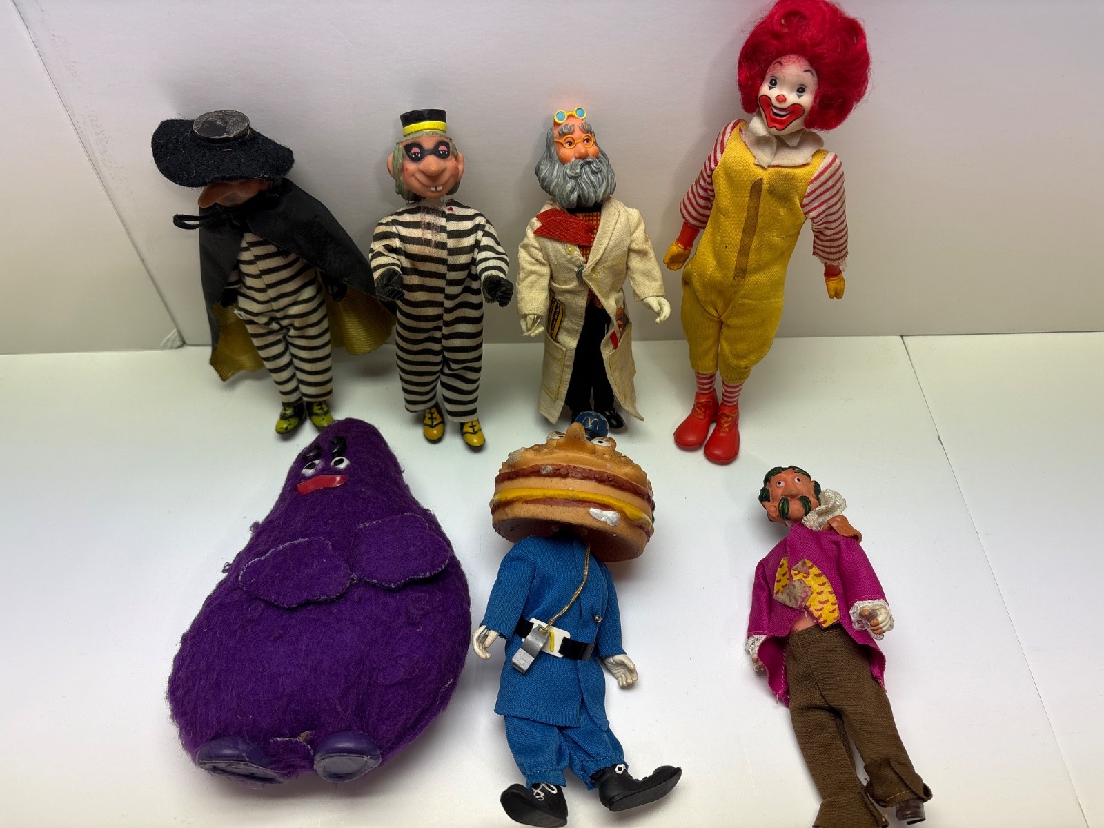 7 Vintage 1976 REMCO McDonald’s, Hamburglar, Professor, Officer Big Mac, More