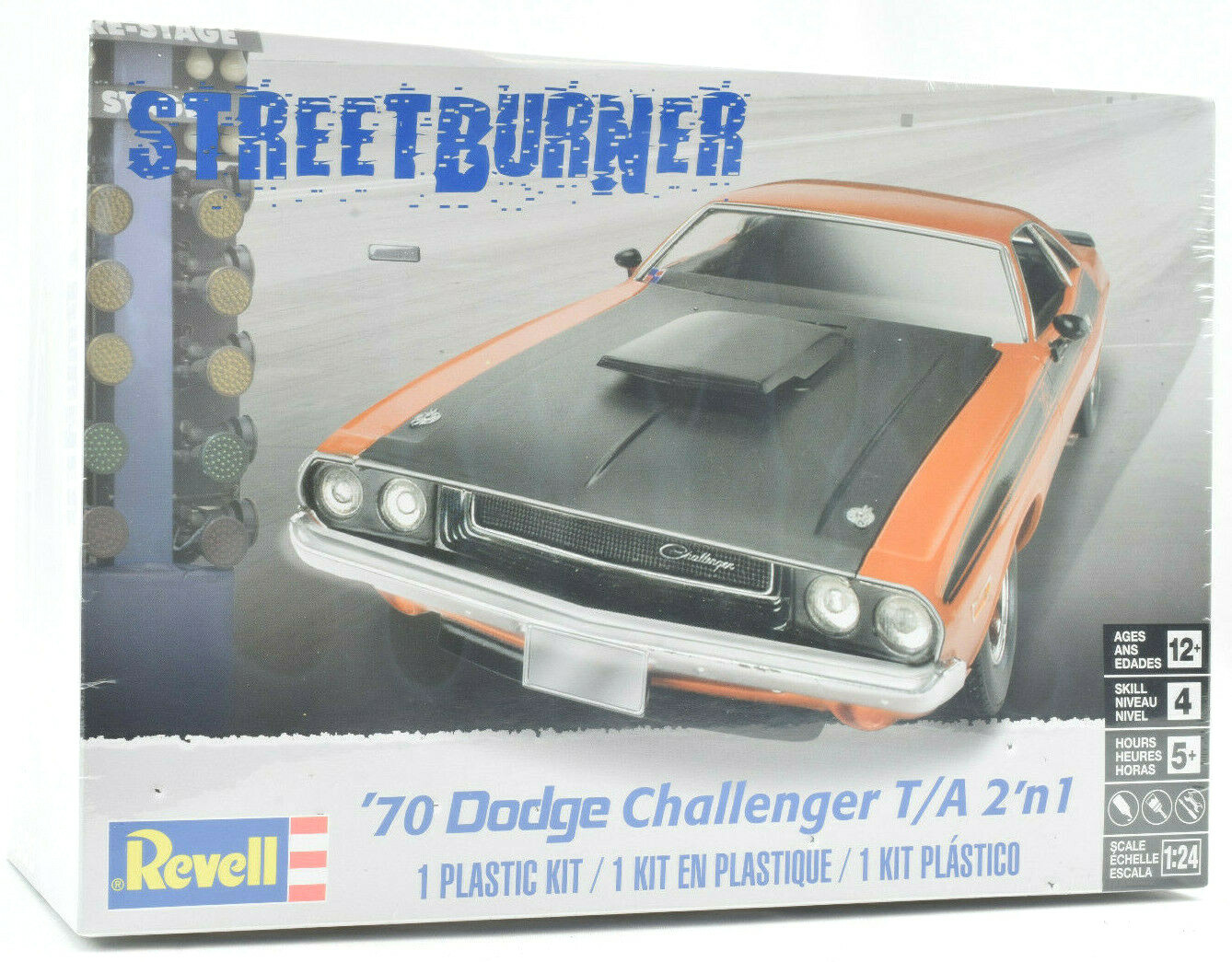 Revell 1970 Dodge Challenger T/A 2 'n 1 1/24 Scale Plastic Model Car Kit 85-2596