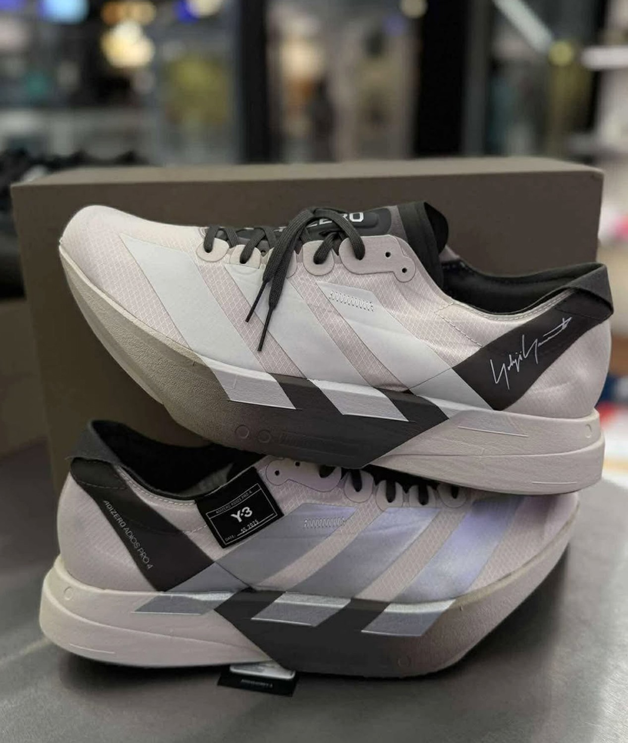 JS3154 adidas Y-3 Adizero Adios Pro 4 \'Alumina Cinder\' |Responsive Men\'s