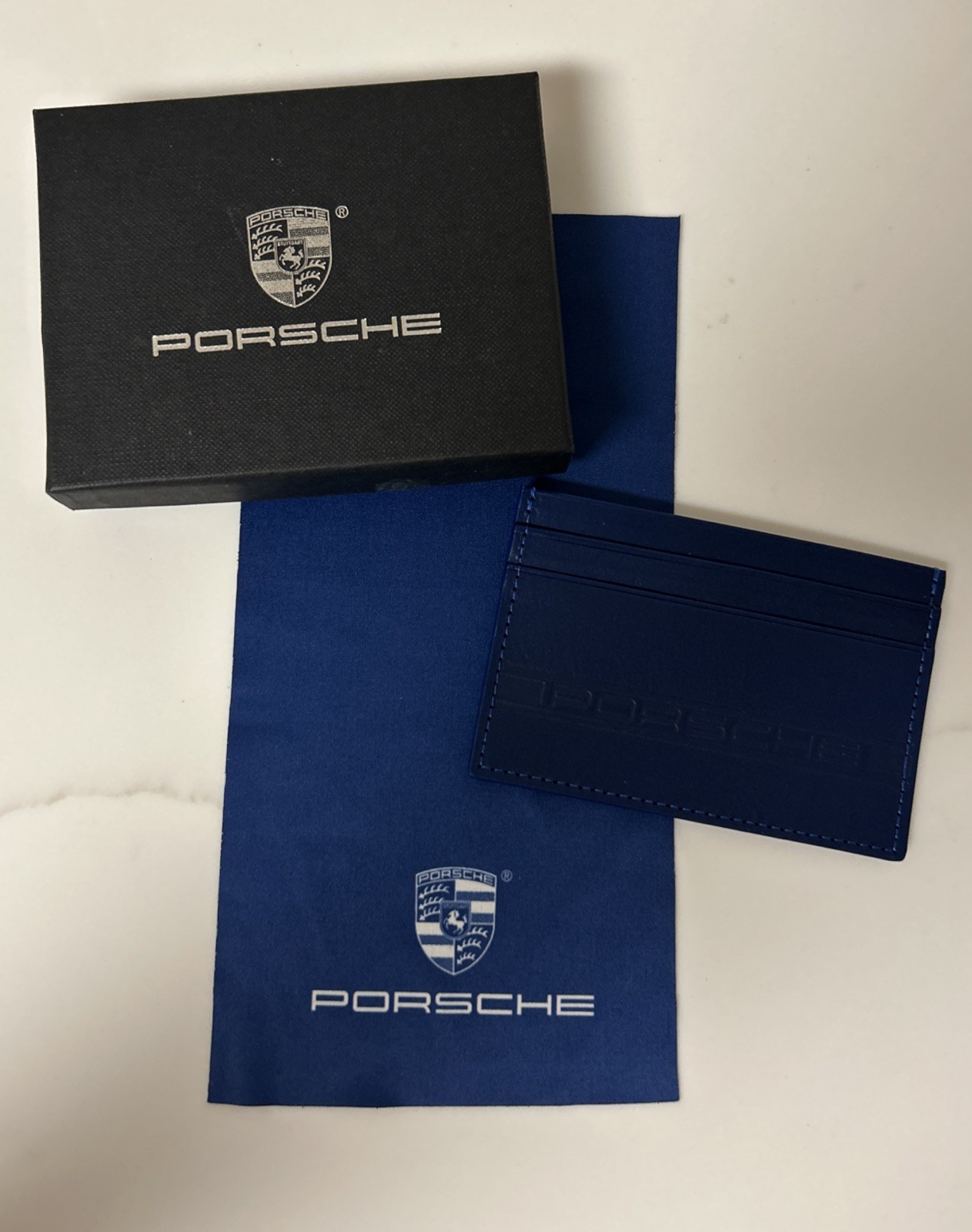 BRAND NEW Porsche Design Leather Card holder wallet Royal / Navy Blue BRAND NEW Porsche Design Leather Card holder wallet Royal / Navy Blue