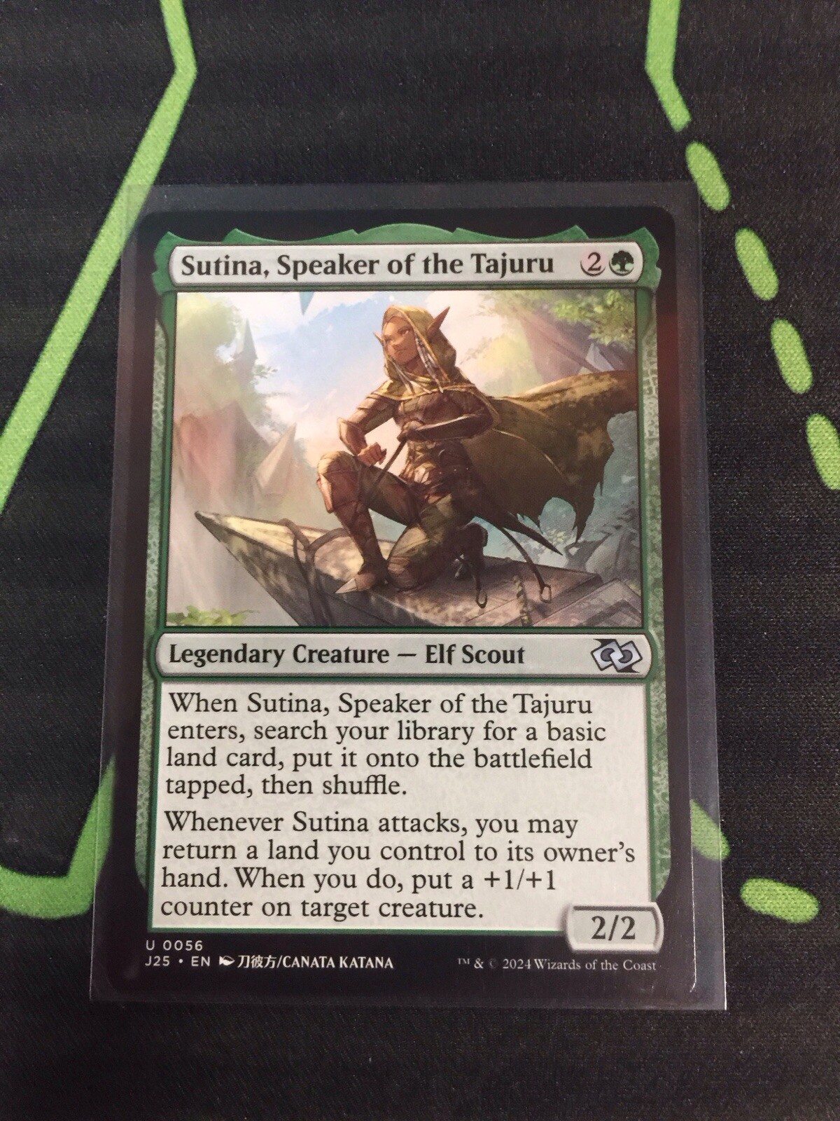 MTG Magic The Gathering Sutina, Speaker Of The Tajuru J25 Anime Elf Commander MTG Magic The Gathering Sutina, Speaker Of The Tajuru J25 Anime Elf Commander