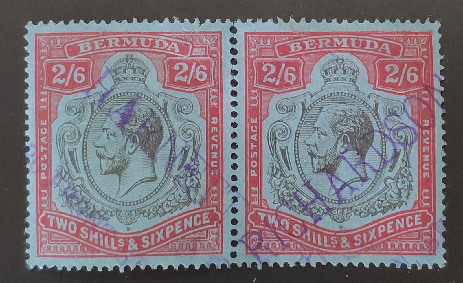 BERMUDA. GV. 1924/32. RARE ERROR 
