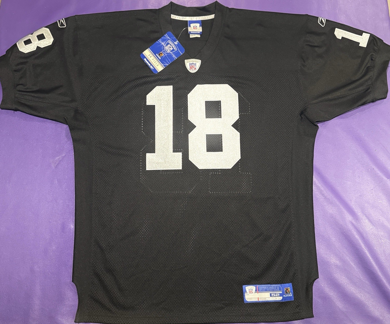 Authentic 2006 Randy Moss #18 Oakland Raiders On Field Reebok Jersey 52 NWT