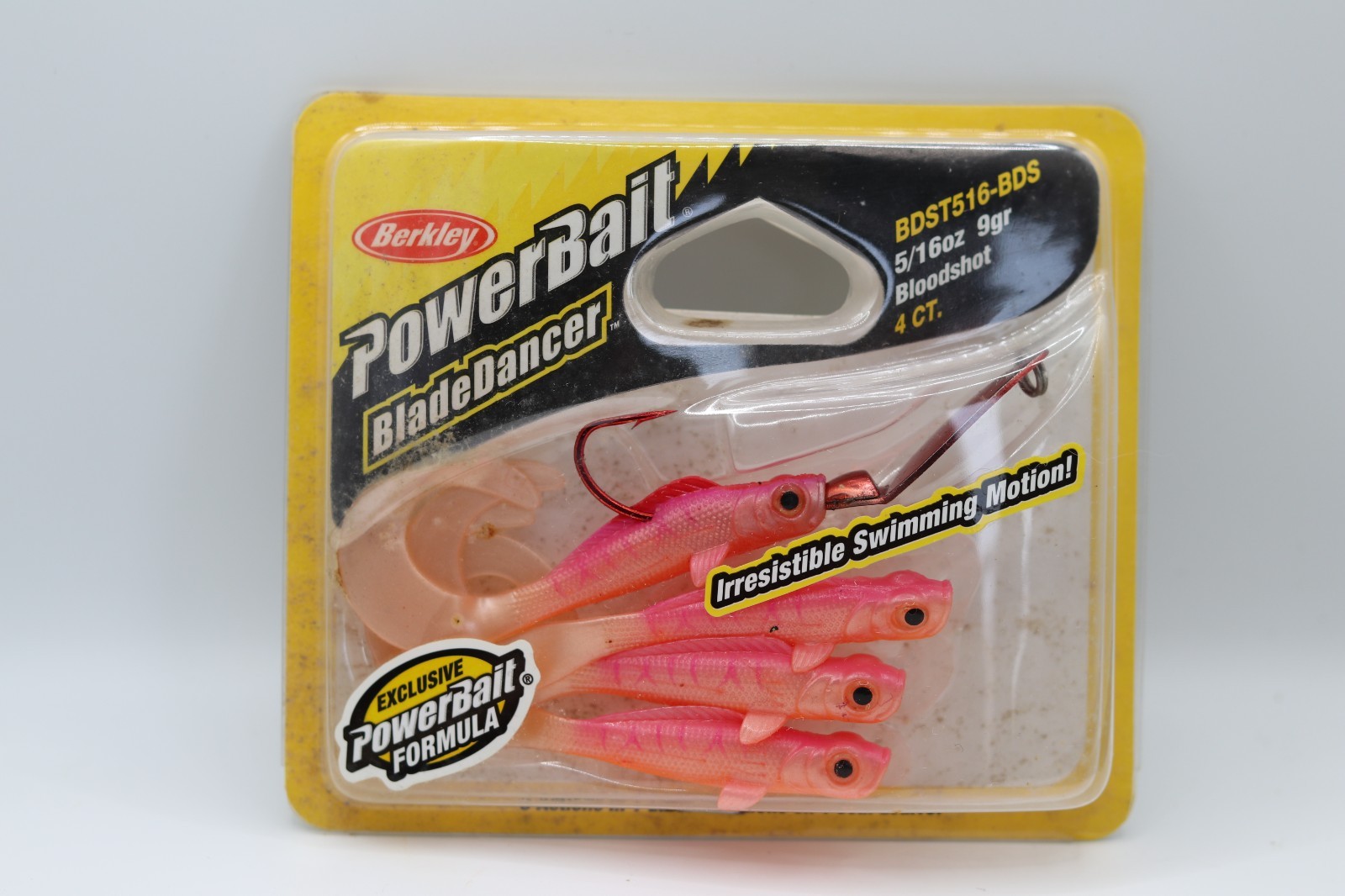 Vintage Berkley Powerbait Blade Dancer 5/16oz Bloodshot 4-ct Pack NIP Old