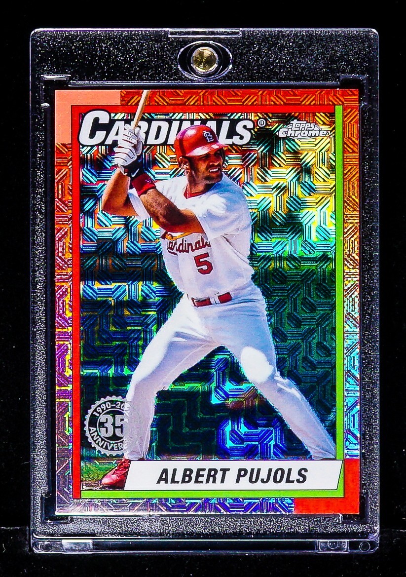 Albert Pujols RARE CHECKERBOARD REFRACTOR CARD St Louis Cardinals