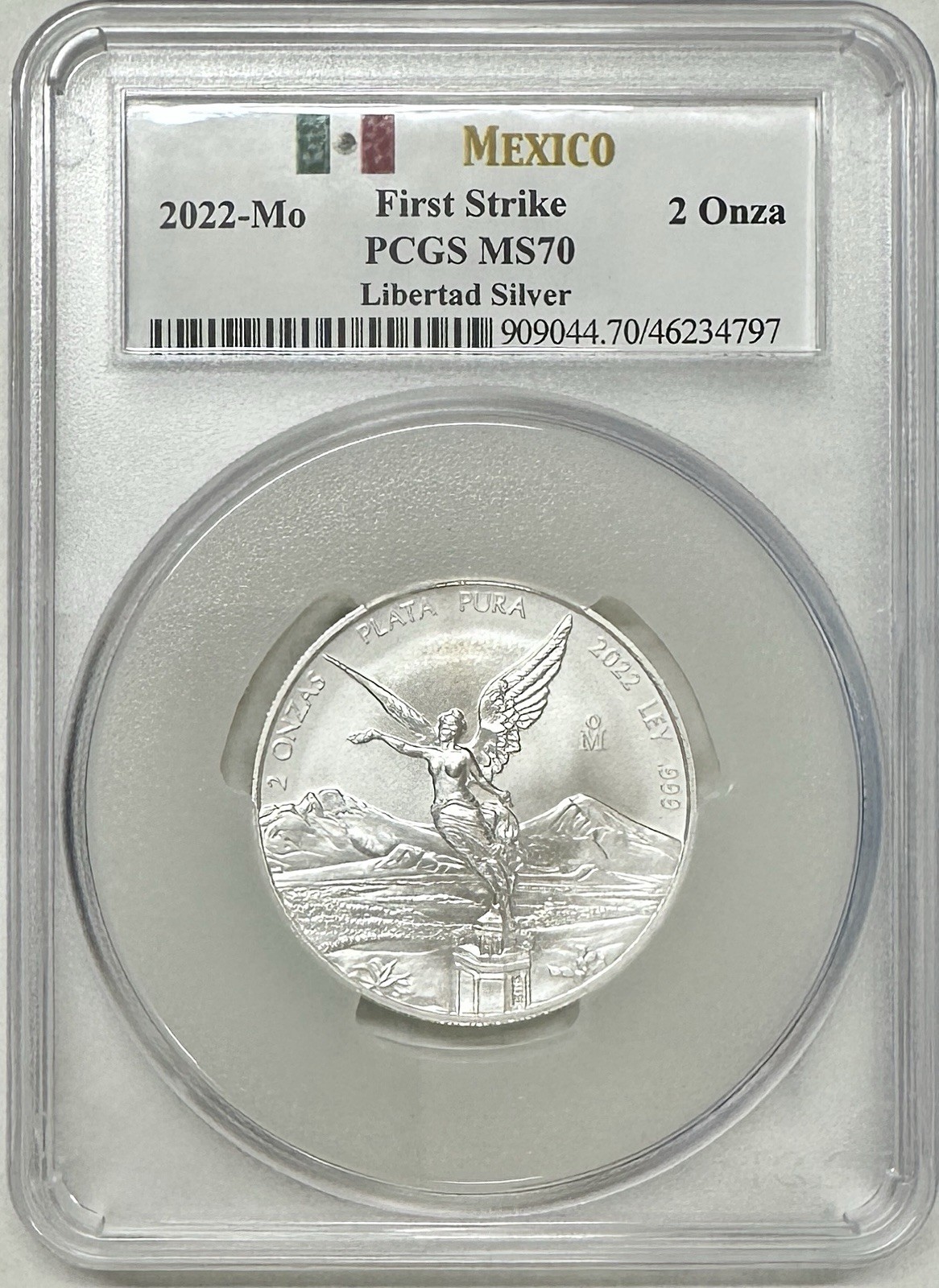 2022 MEXICO LIBERTAD 2 OZNA SILVER PCGS MS70 FIRST STRIKE - LOW POP / KEY DATE 2022 MEXICO LIBERTAD 2 OZNA SILVER PCGS MS70 FIRST STRIKE - LOW POP / KEY DATE
