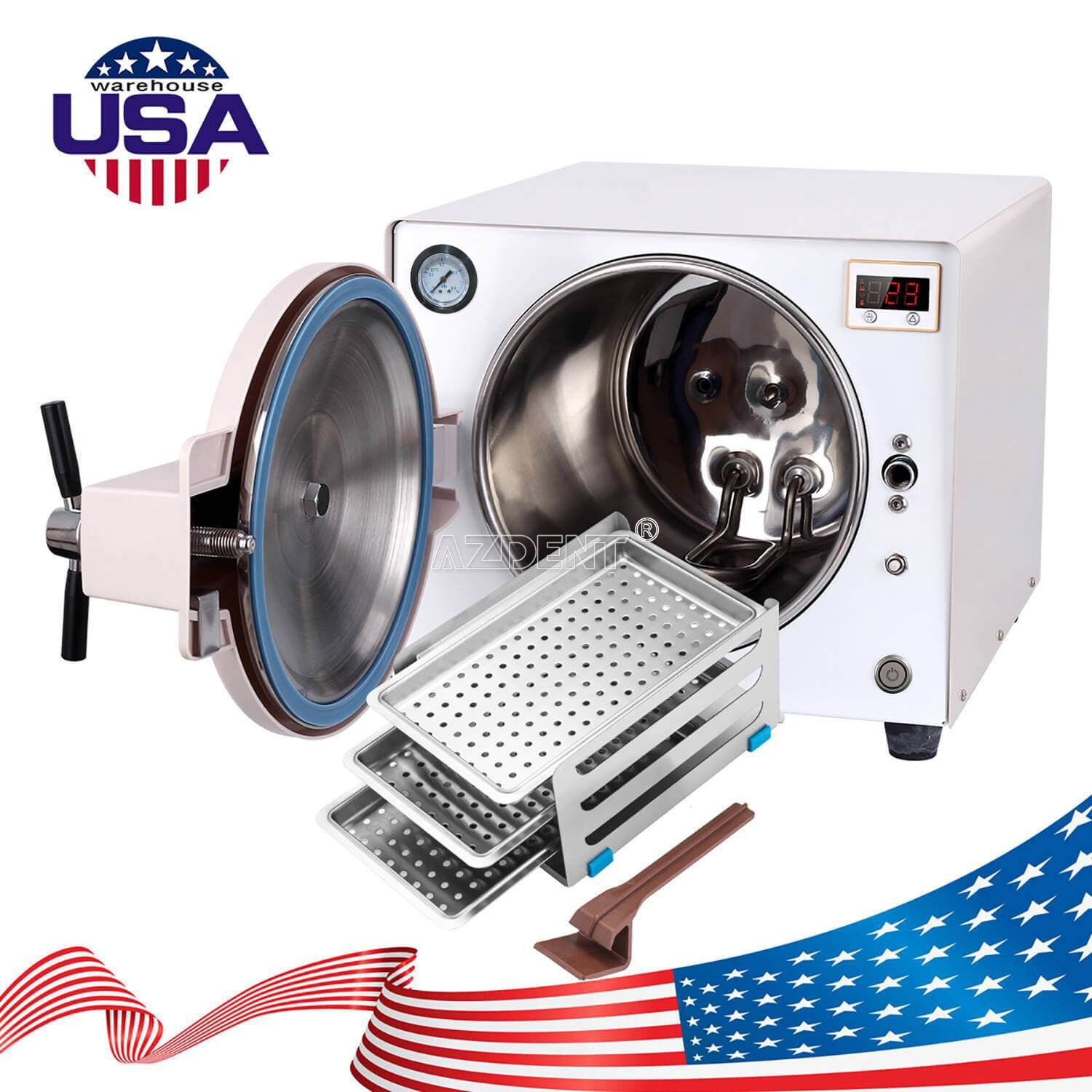 18L Automatically Dental Medical Autoclave Sterilizer Vacuum Steam Sterilization