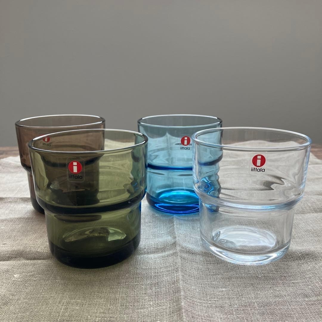 Iittala Ote Glass Discontinued Set of 4 MINT