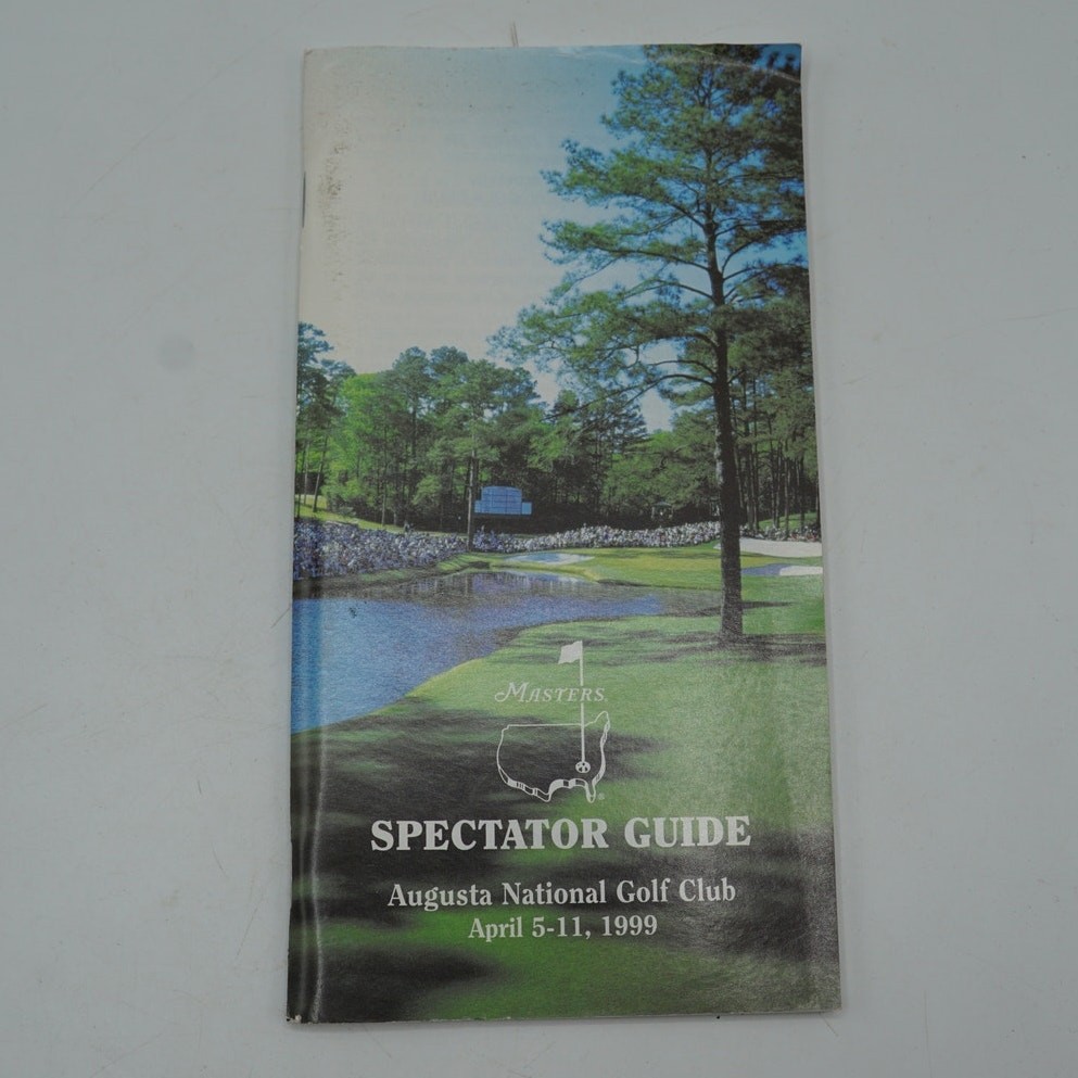 Masters 1999 Spectator Guide Augusta National Golf Club Tournament Souvenir PGA Masters 1999 Spectator Guide Augusta National Golf Club Tournament Souvenir PGA