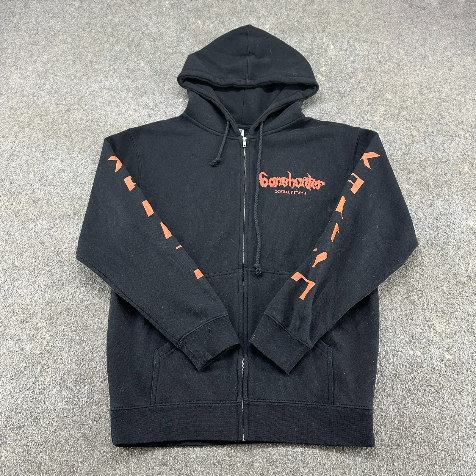 Bonehunter Hoodie Mens M Black Skull Dark Blood Reincarnation System Black Metal
