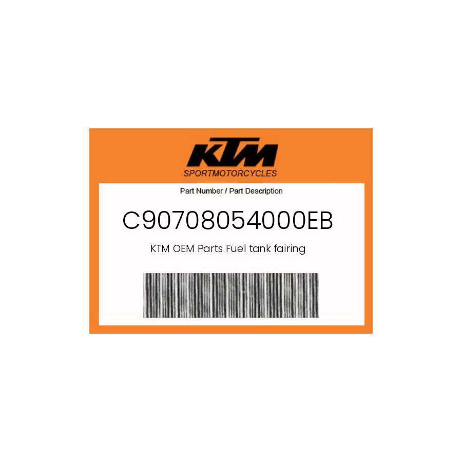 KTM Genuine Fuel Tank Fairing - C90708054000Eb