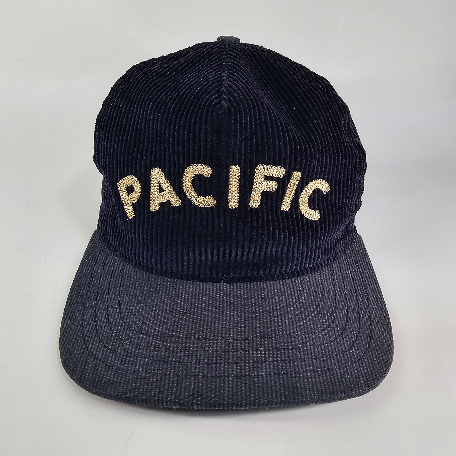 The Ampal Profile III PACIFIC Corduroy Patch Hat Navy Leather Strapback USA The Ampal Profile III PACIFIC Corduroy Patch Hat Navy Leather Strapback USA