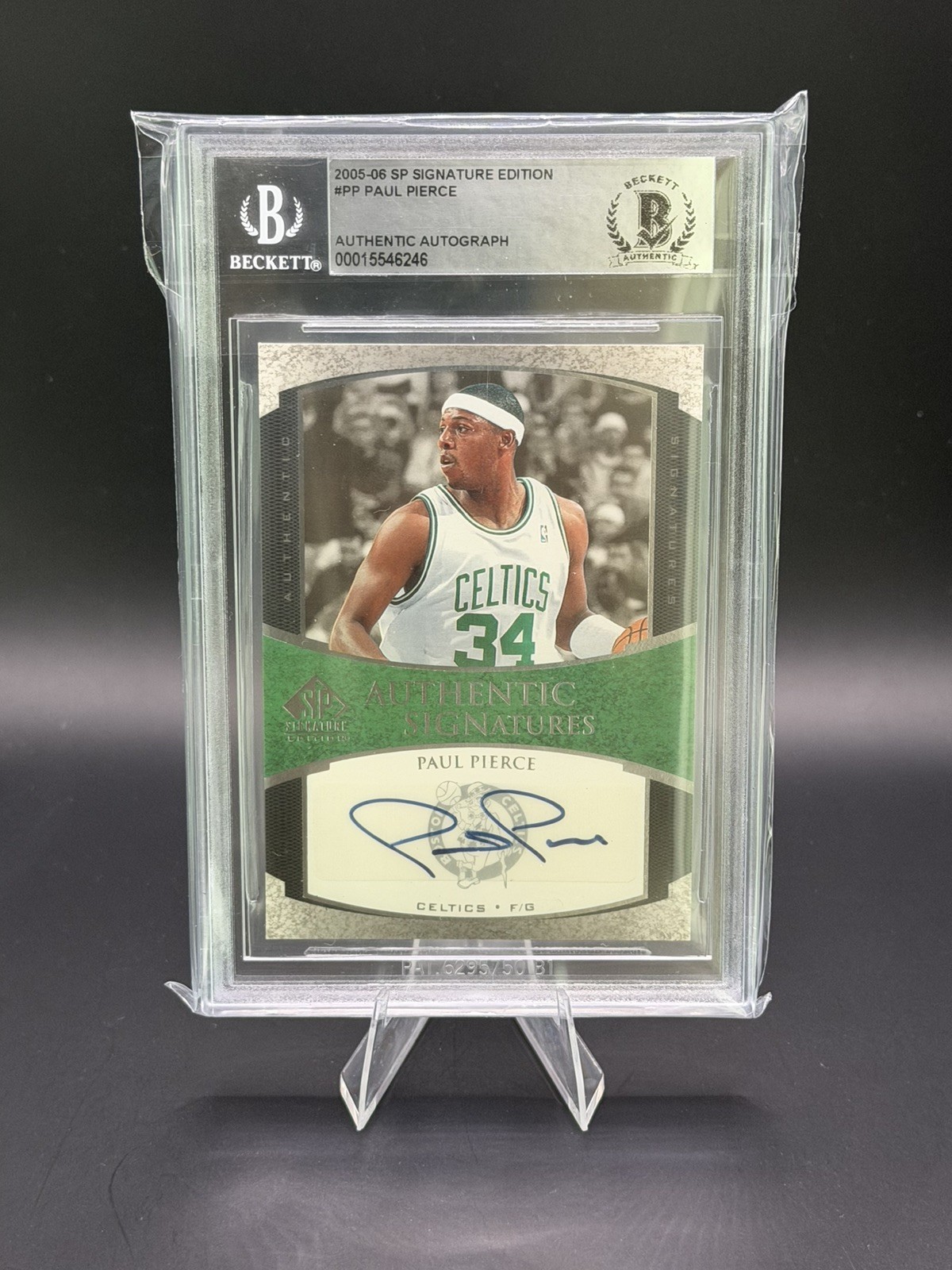 Paul Pierce Signed 2005 Upper Deck SP Signature Edition #AS-PP (Beckett BAS)