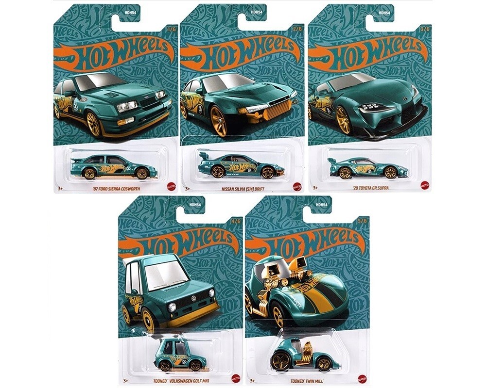 2024 Hot Wheels 56th Anniv. Pearl & Chrome F Case (5 Cars Set) HDH54-956F-7F