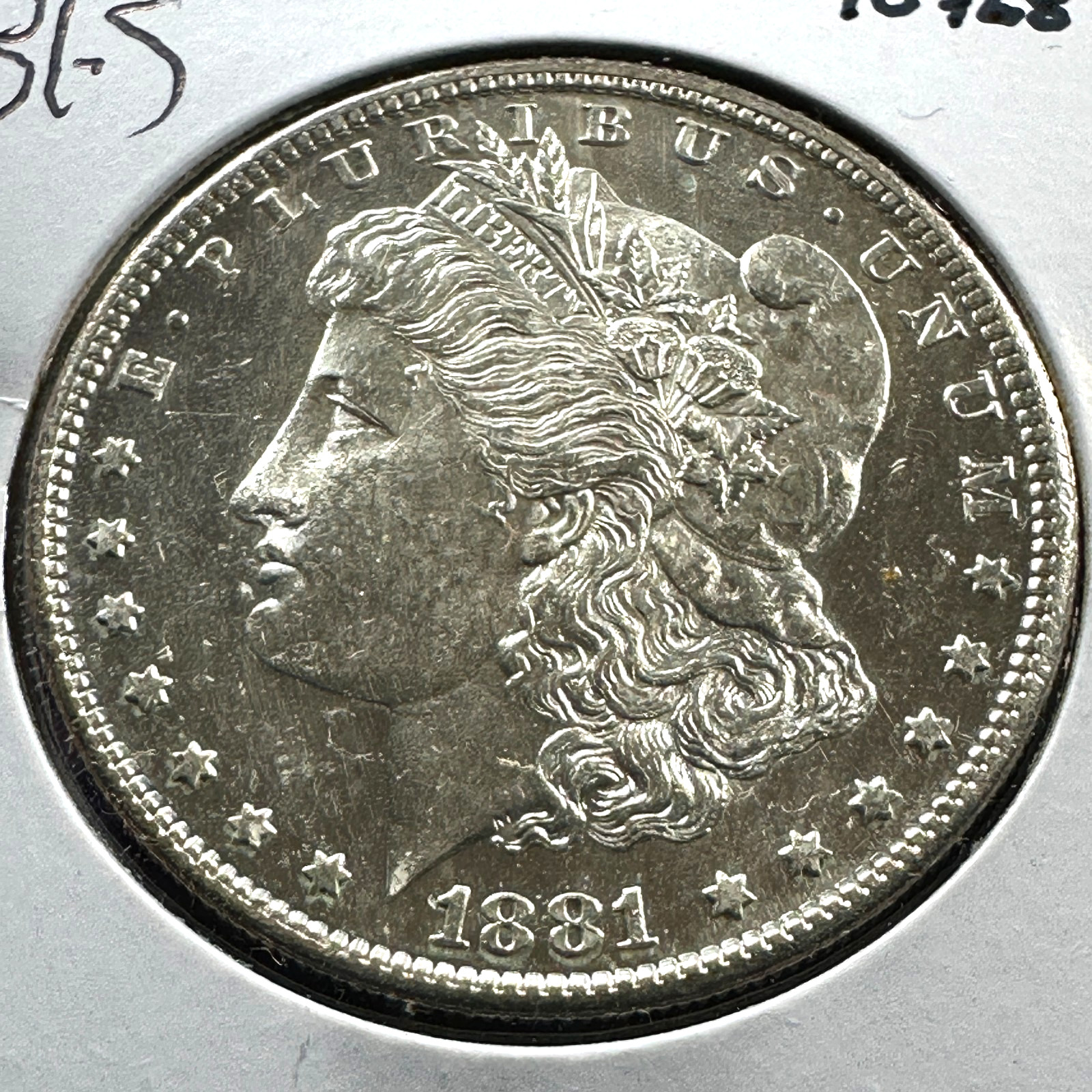 1881-S $1 Morgan Silver Dollar, cameo looking PL? (90768)