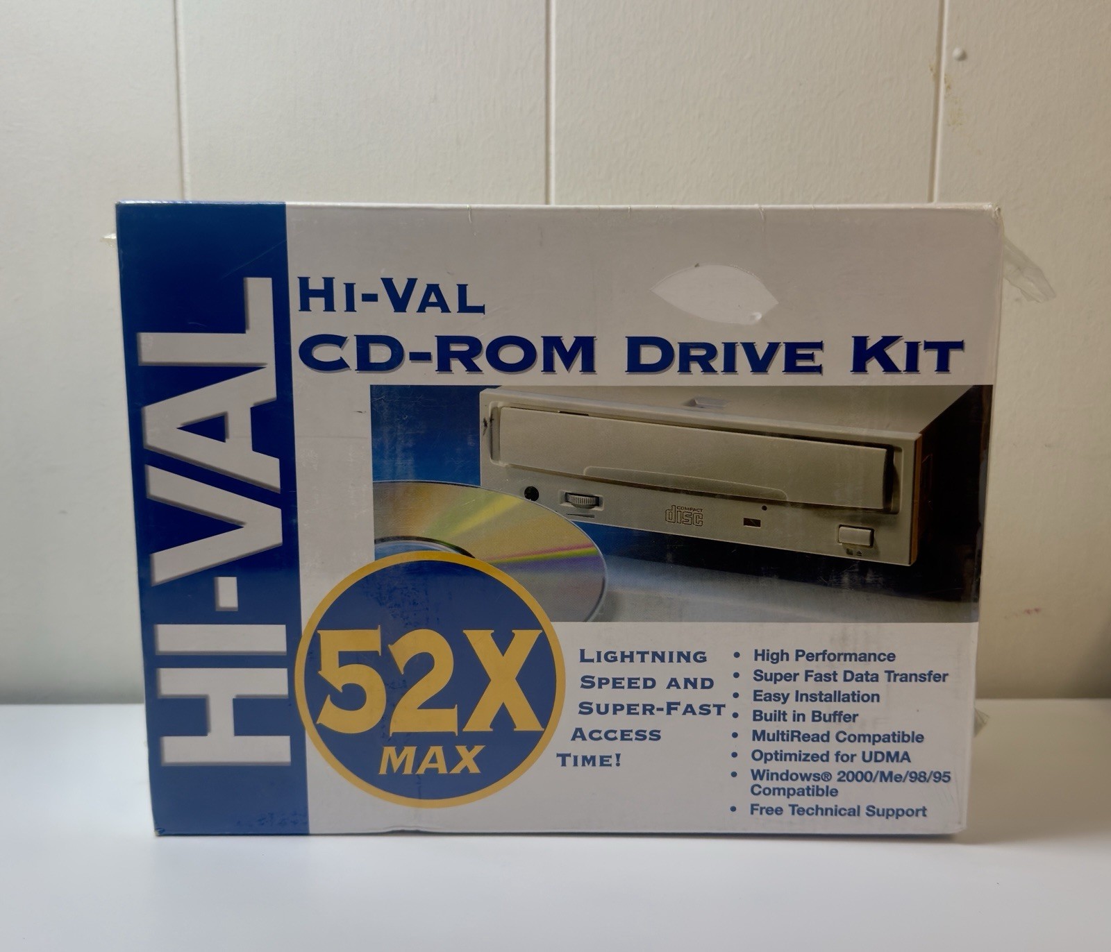 Hi-Val 52X Max CD-ROM Drive Kit Vintage Computer Hardware New Sealed