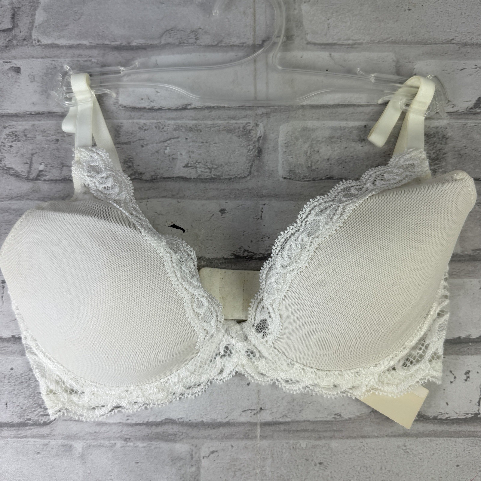 NATORI Feathers Underwire Contour Bra 730023 White 30D New With Tags