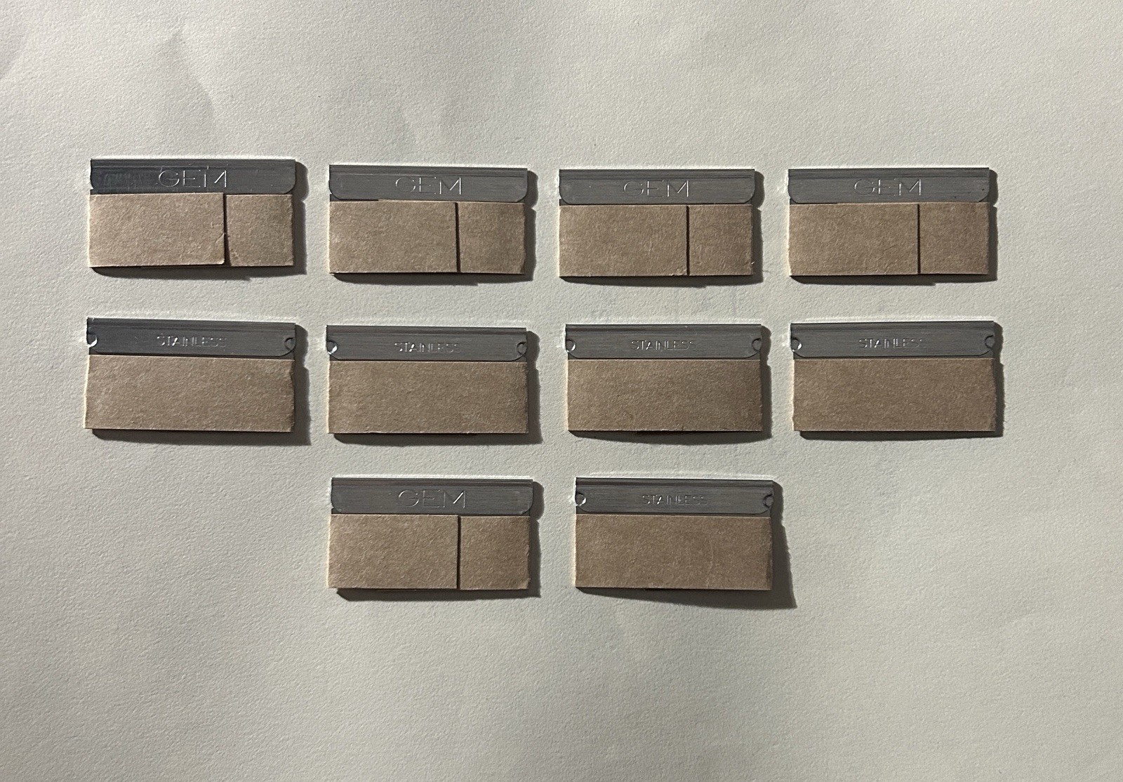 10 GEM “Ted Pella” Stainless Steel Single Edge Razor Blades Coated 3 Facet New