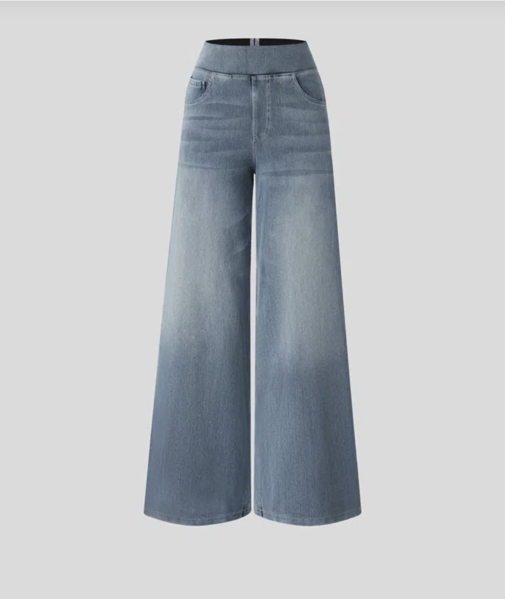 NWT Halara Flex High Waisted Medium Petite Wide Leg Jeans/denim
