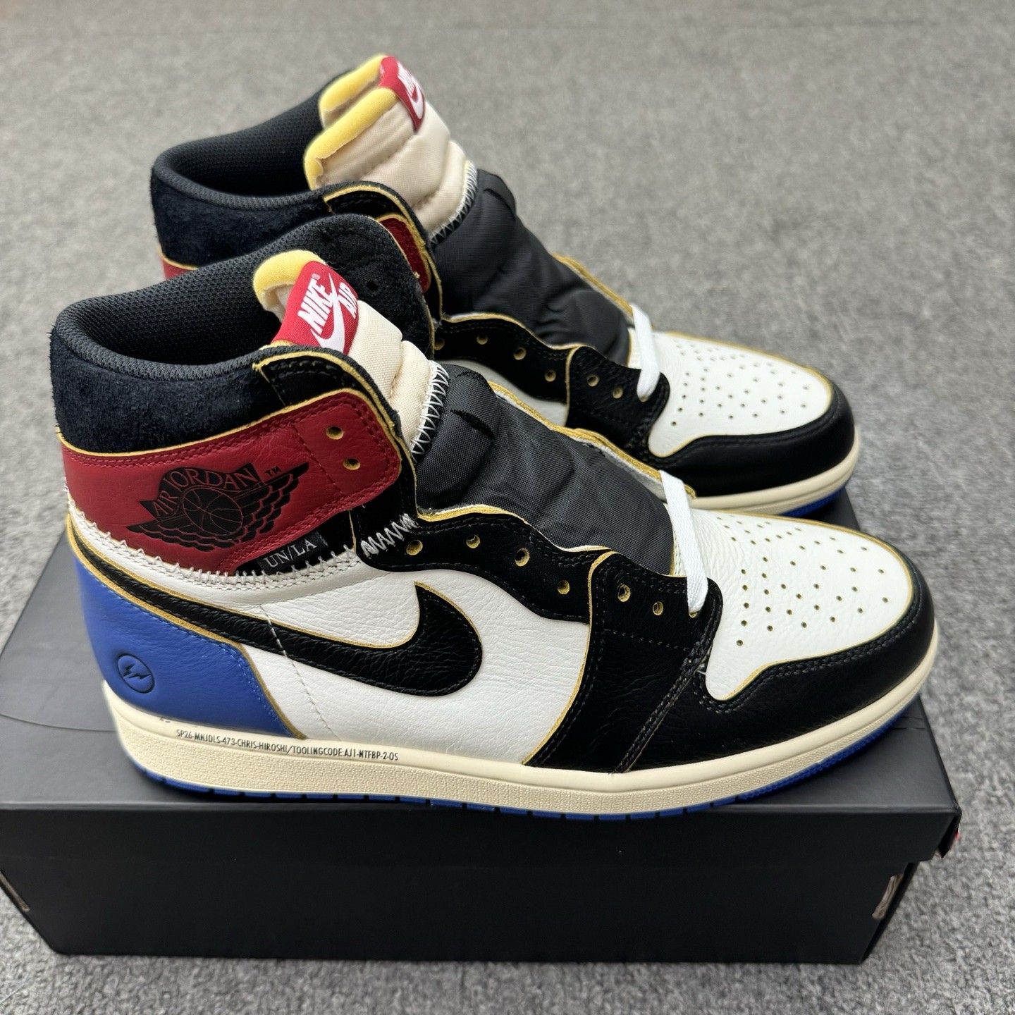 Fragment x Union LA x AJ 1 Retro High OG Varsity Red Skateboard Men\'s Size 4-13