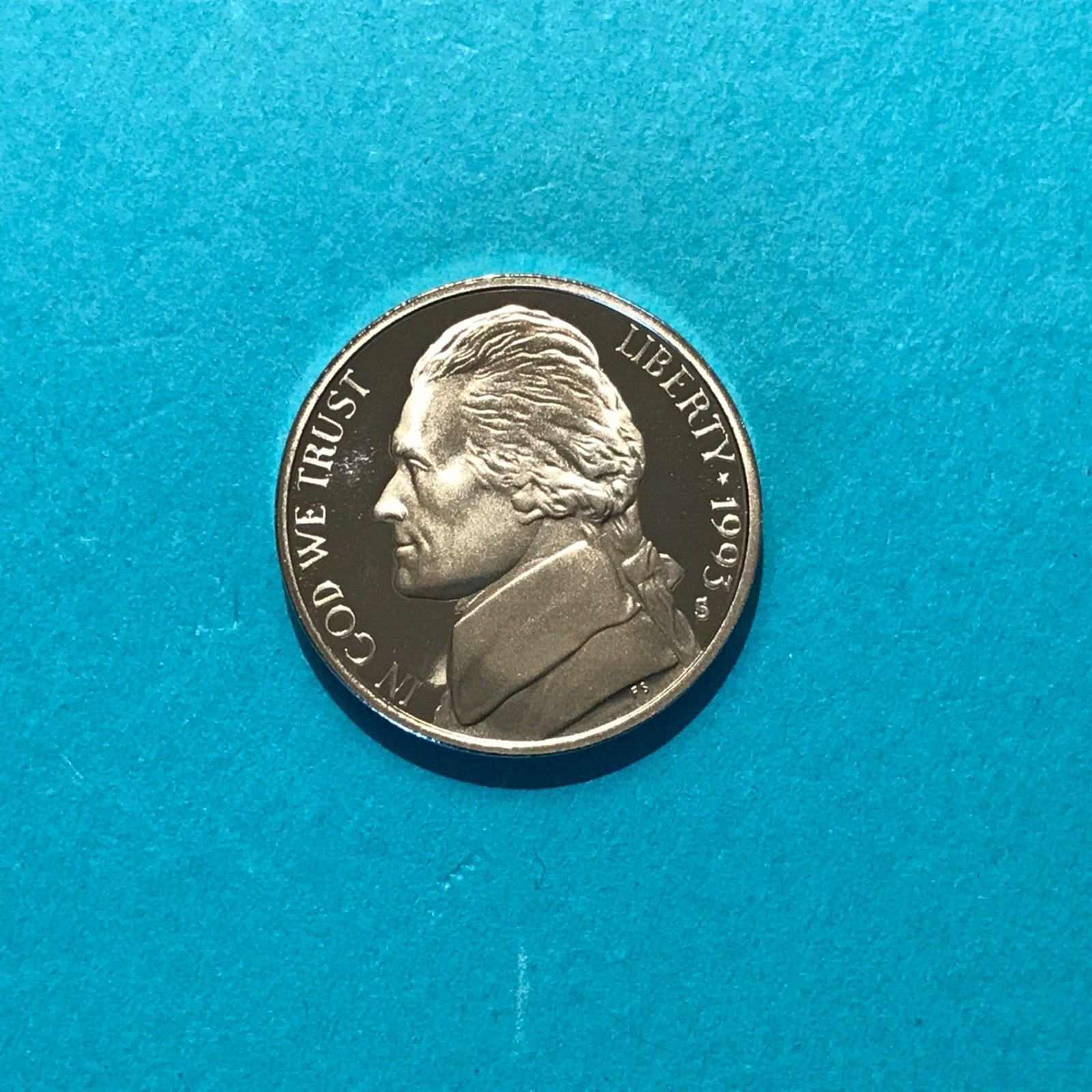 1993 S Jefferson PROOF Nickel    