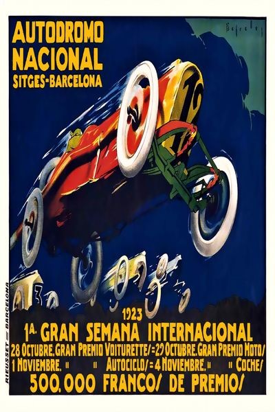 🏎️ Autodromo Nacional (1923) Racing Poster - 24x36” RARE Reprint 🤯💯 🏎️ Autodromo Nacional (1923) Racing Poster - 24x36” RARE Reprint 🤯💯