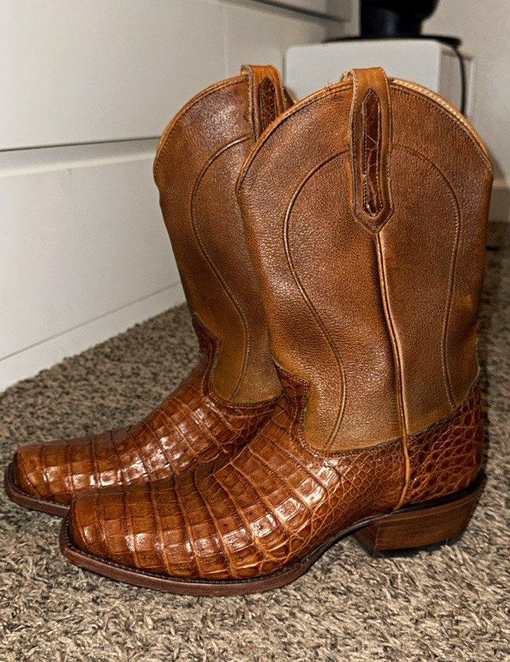 Cody James Black 1978 Mason Exotic Caiman Belly western boots