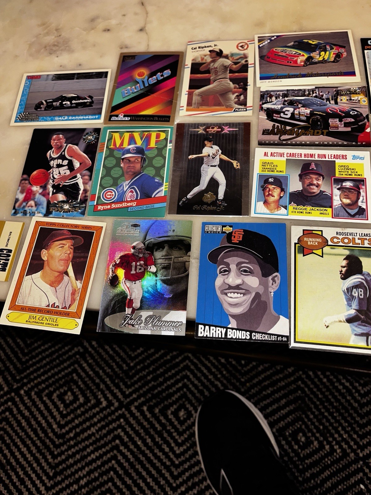 Assorted Lot of 21 Sports Cards MLB Ripken NBA NFL NASCAR excellent condition