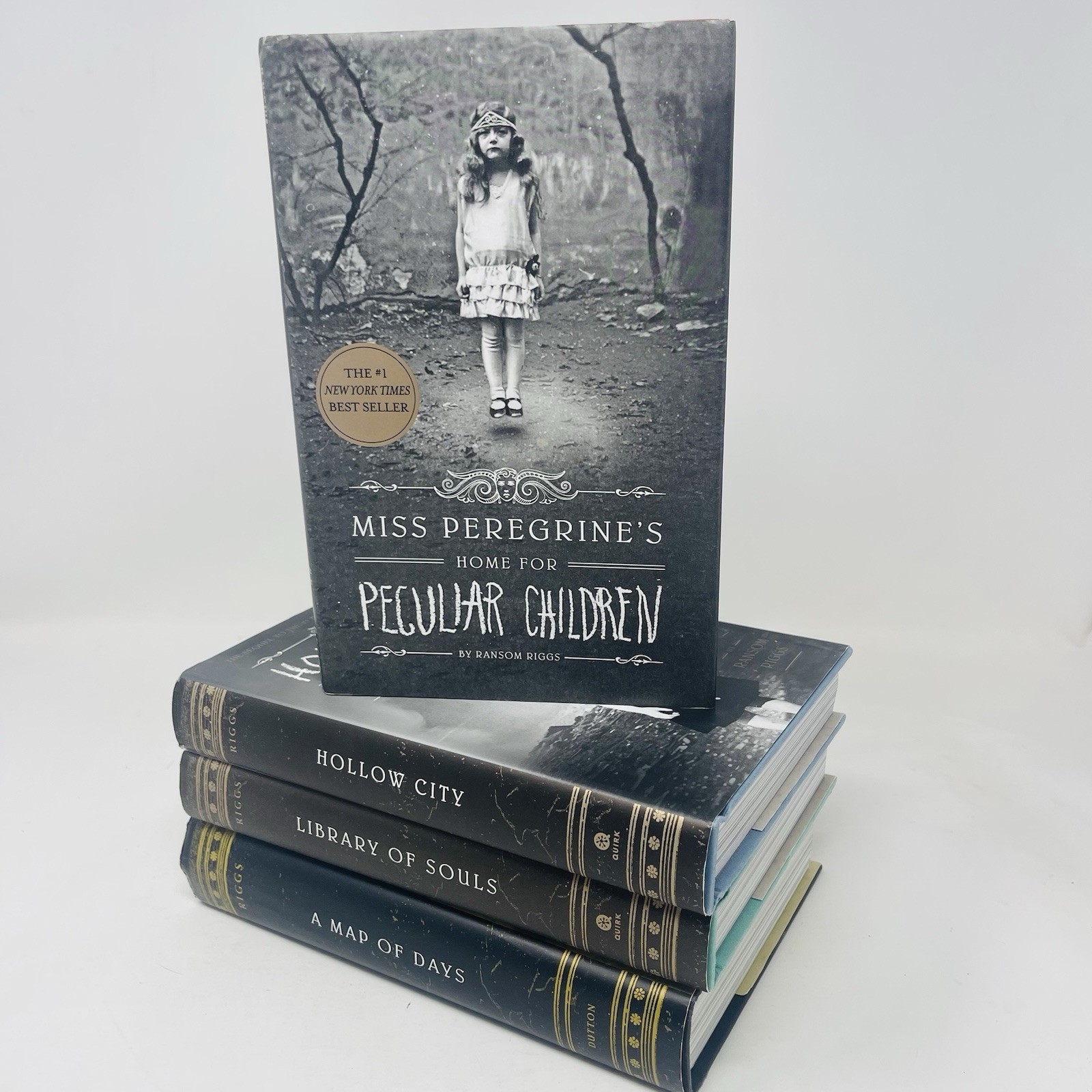 Lot of 4 Miss Peregrine\'s Peculiar Children Series Ransom Riggs SIGNED HC DJ Lot of 4 Miss Peregrine\'s Peculiar Children Series Ransom Riggs SIGNED HC DJ