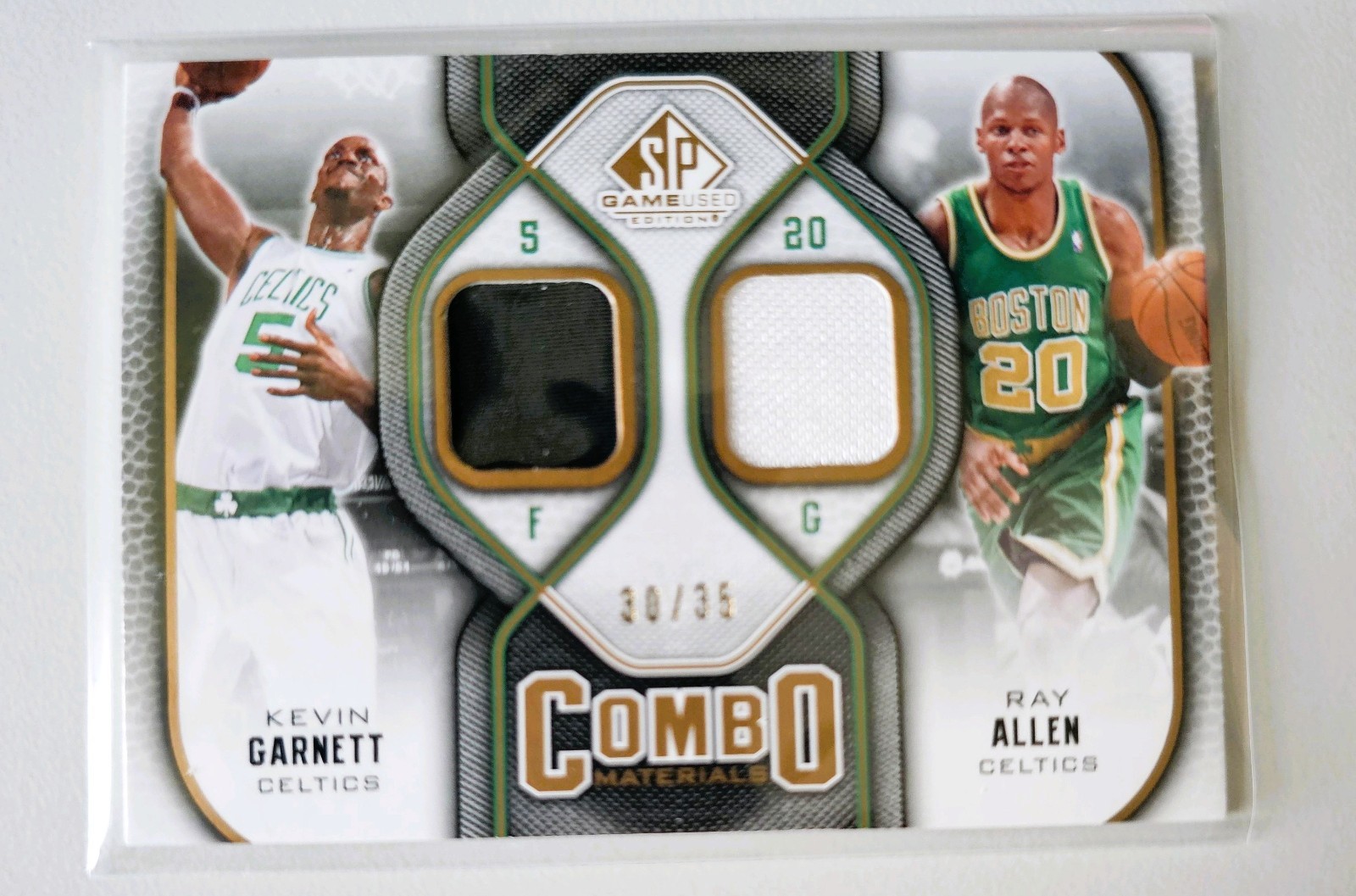Kevin Garnett Ray Allen /35 2009-10 SP Game Used Combo Materials HOF Kevin Garnett Ray Allen /35 2009-10 SP Game Used Combo Materials HOF
