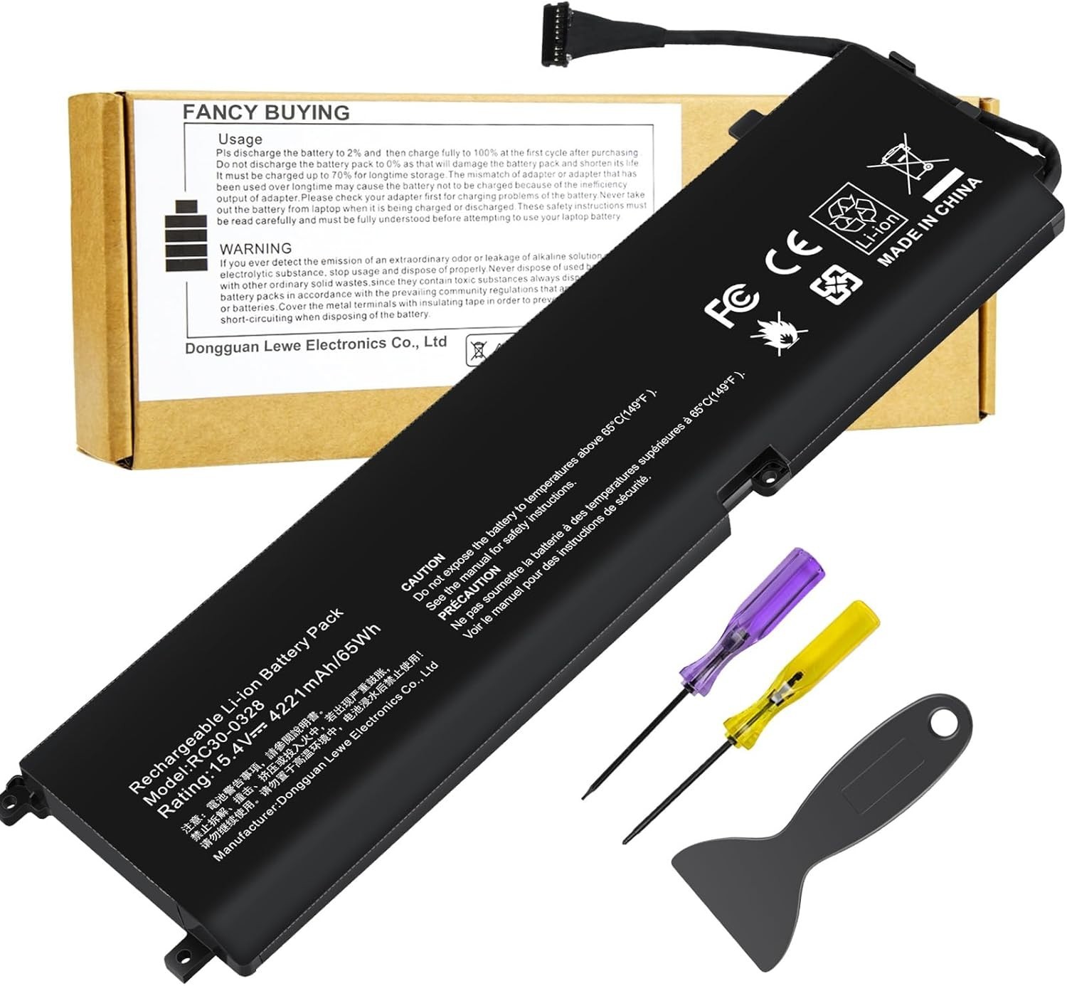 RC30-0328 Laptop Battery for Razer Blade 15 Base 2020-2021 65Wh Li-Polymer