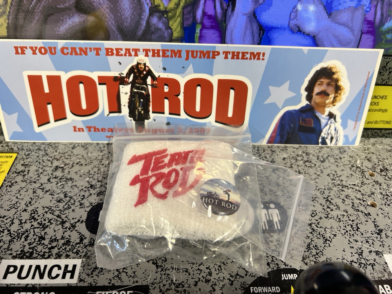 2007 Hot Rod Team Rod Promo Wristband + Pin + Sticker Lonely Island QUAID ARMY 2007 Hot Rod Team Rod Promo Wristband + Pin + Sticker Lonely Island QUAID ARMY