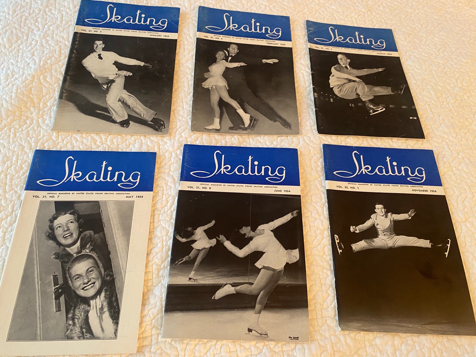 (15) 1954-1955 “Skating” Official Magazine Of US Figure Skating Association 