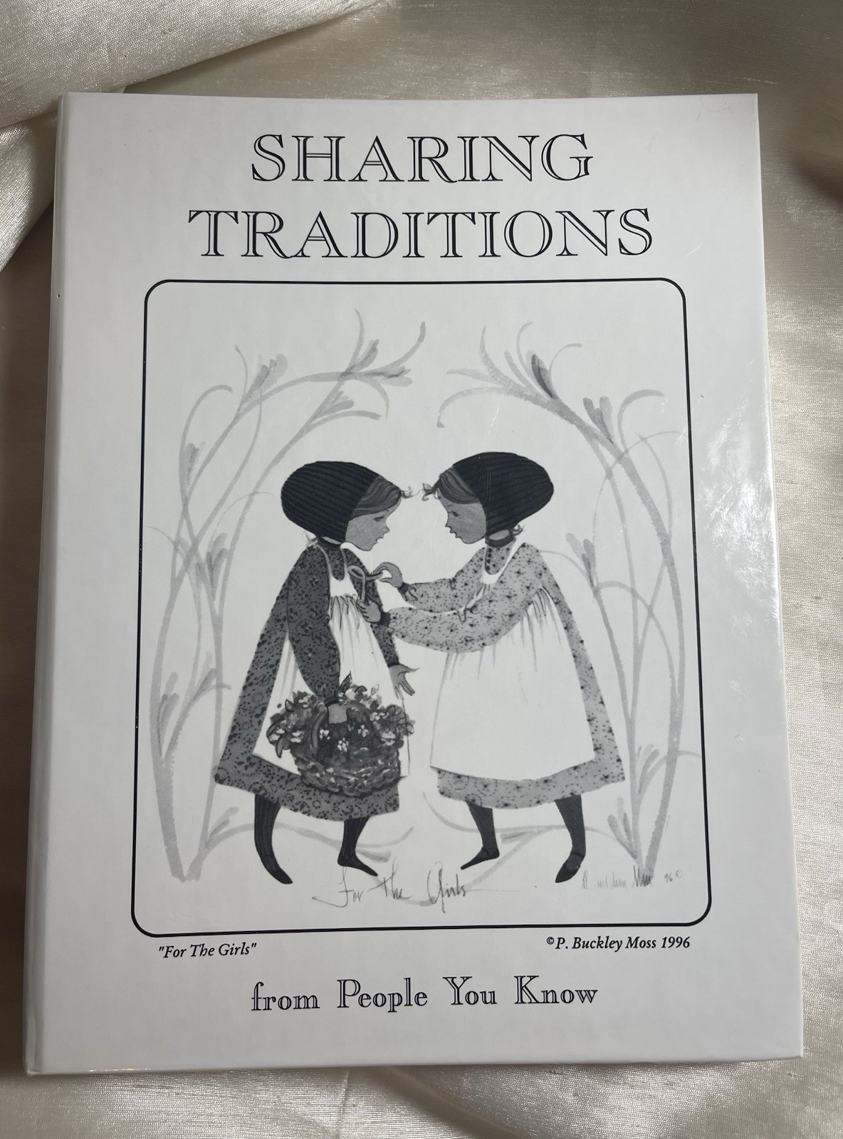 Vintage 1996 Sharing Traditions Cookbook P. Buckley Moss Art Iowa Charity