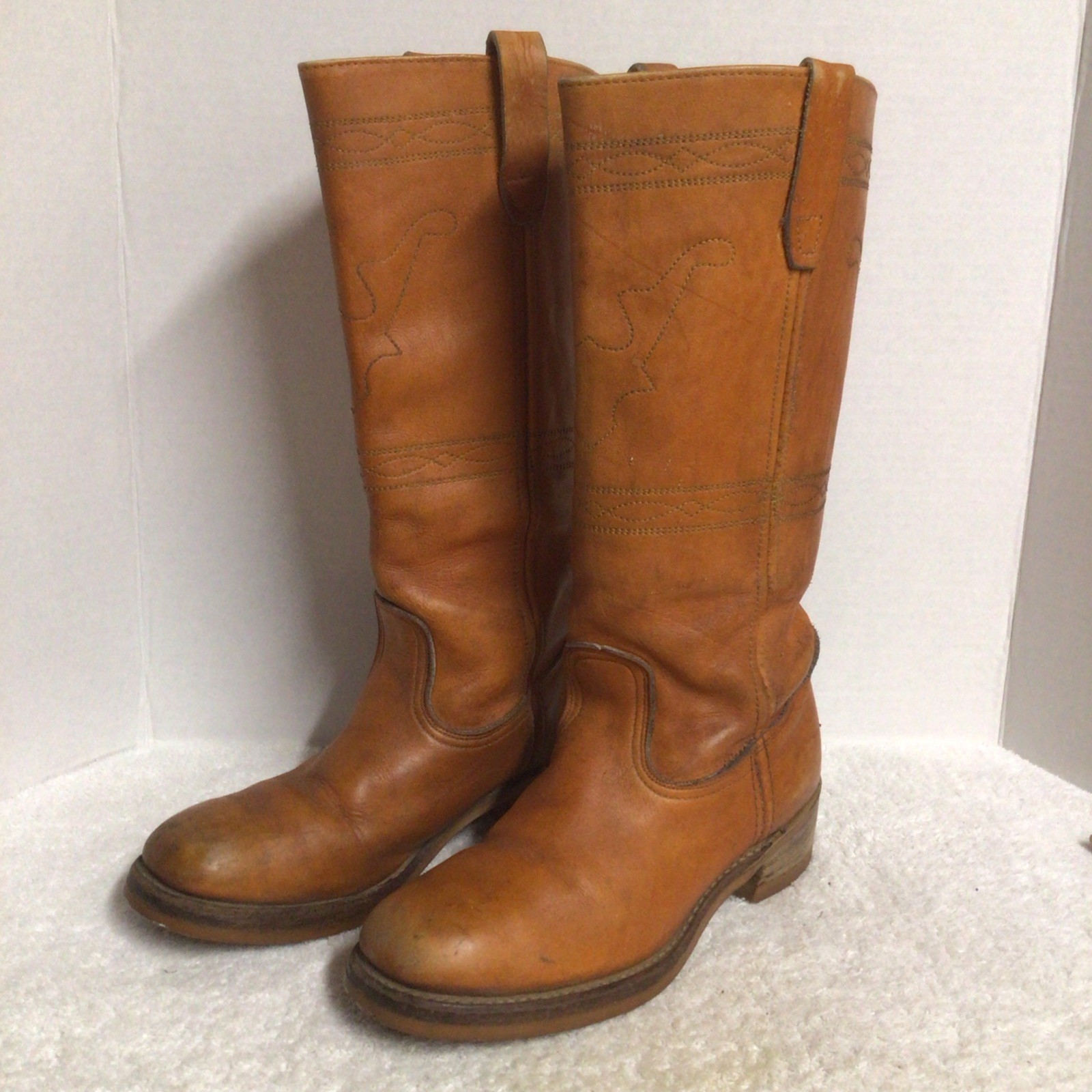 Vintage 70s Longhorn Stitched Campus Frye Style Boots Women’s 8 USA Vintage 70s Longhorn Stitched Campus Frye Style Boots Women’s 8 USA